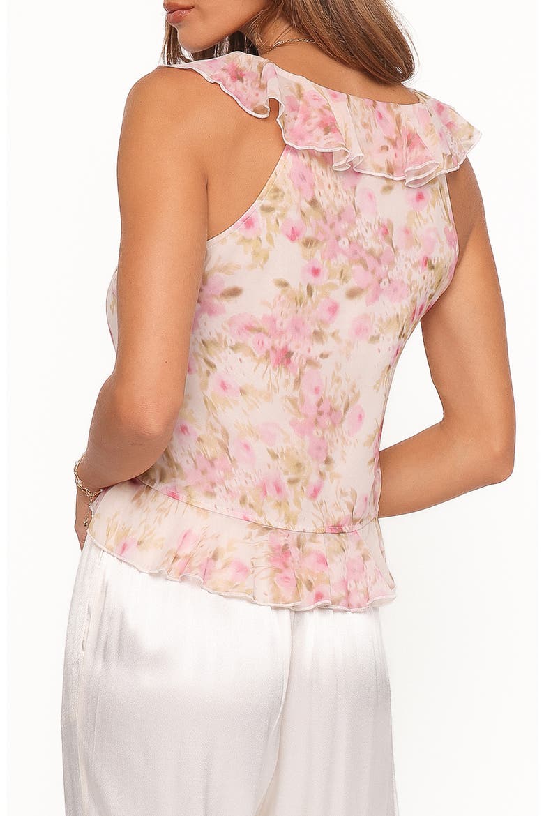 Ismena Tie Front Top, Alternate, color, BLURRED PINK FLORAL