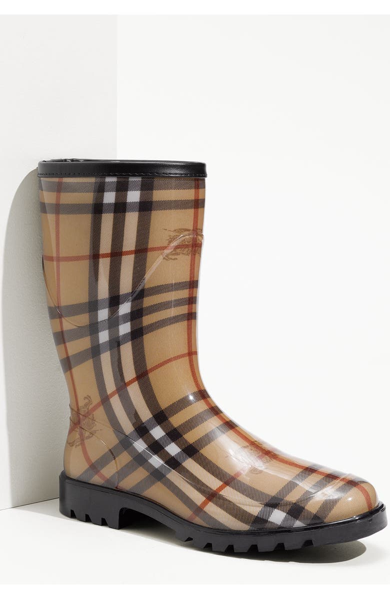 Burberry Check Print Rain Boot, Main, color,