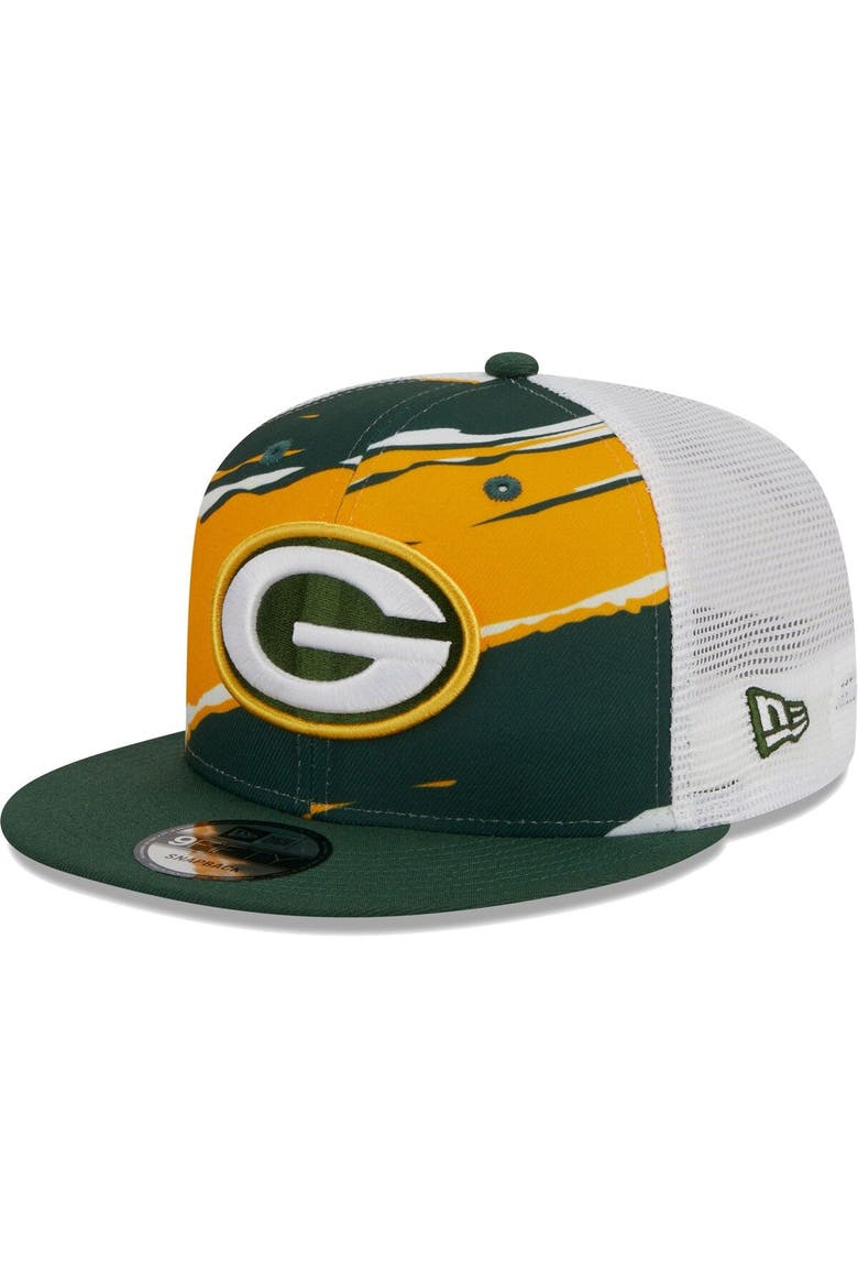 Men's New Era Green Green Bay Packers  Tear Trucker 9FIFTY Snapback Hat, Main, color, Green