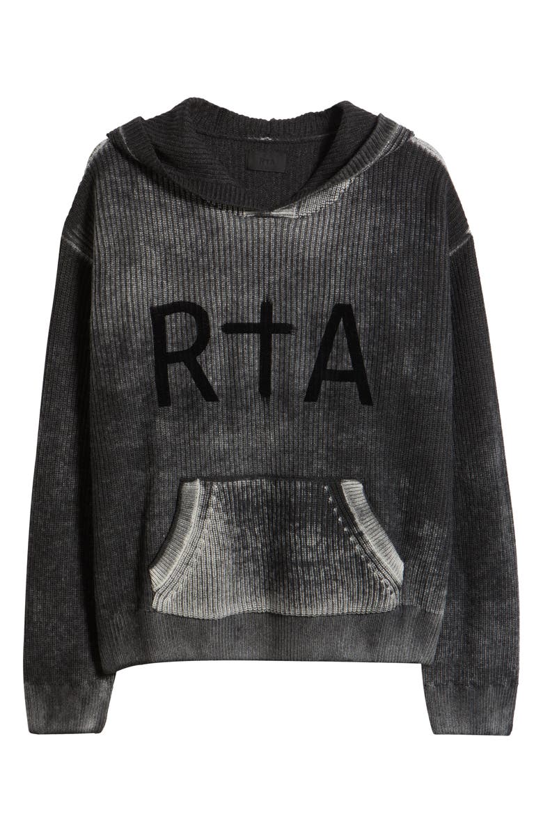 RtA Jasper Washed Relaxed Fit Hoodie, Main, color,
