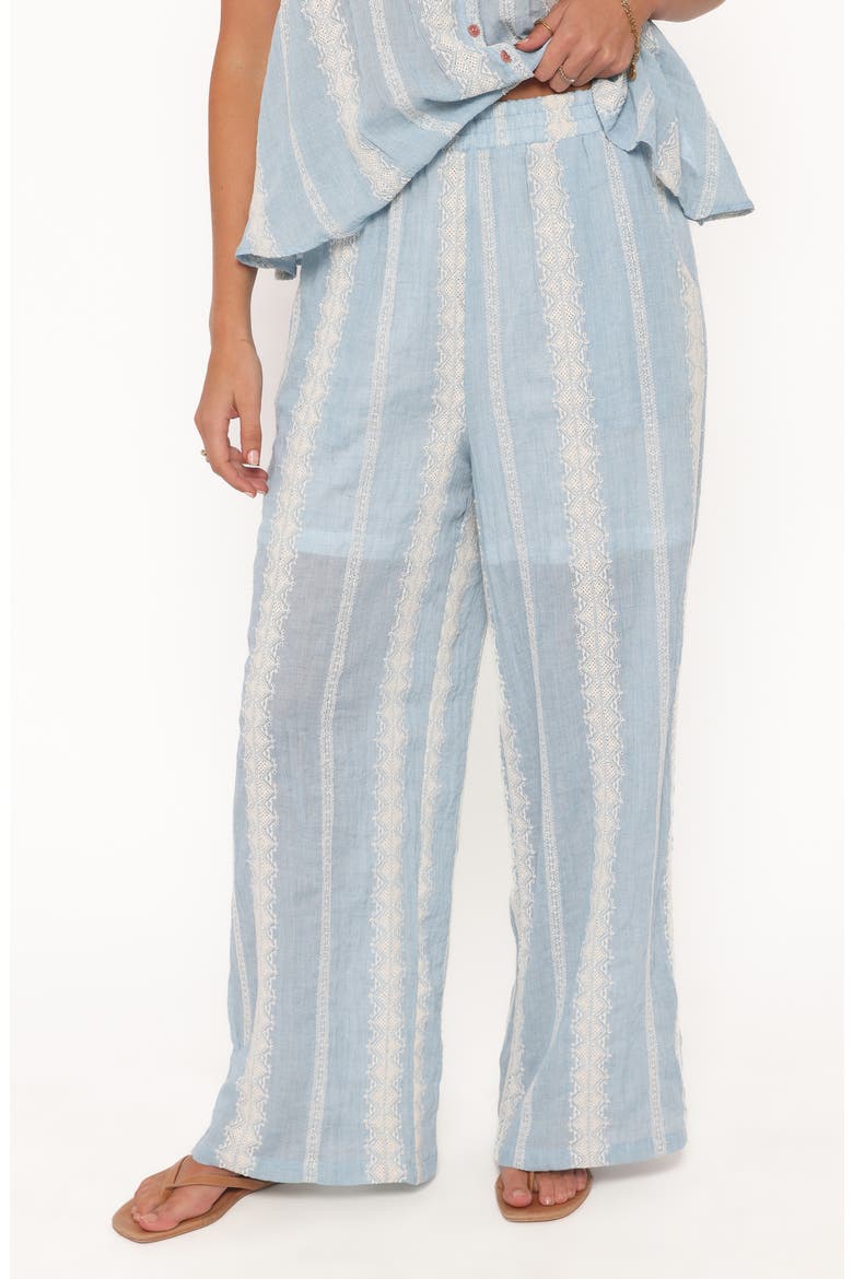Mila Embroidered Tank & Wide Leg Pants Set, Alternate, color, LIGHT BLUE