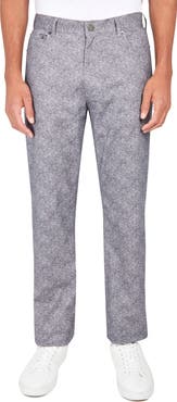 Brooklyn Brigade Slim Fit Marled Print Cotton Stretch 5-Pocket Pants