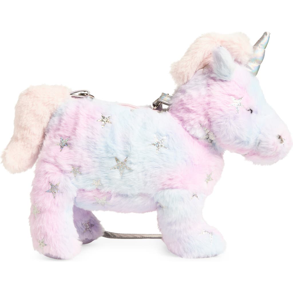 Capelli New York Kids' Faux Fur Unicorn Bag In Pink