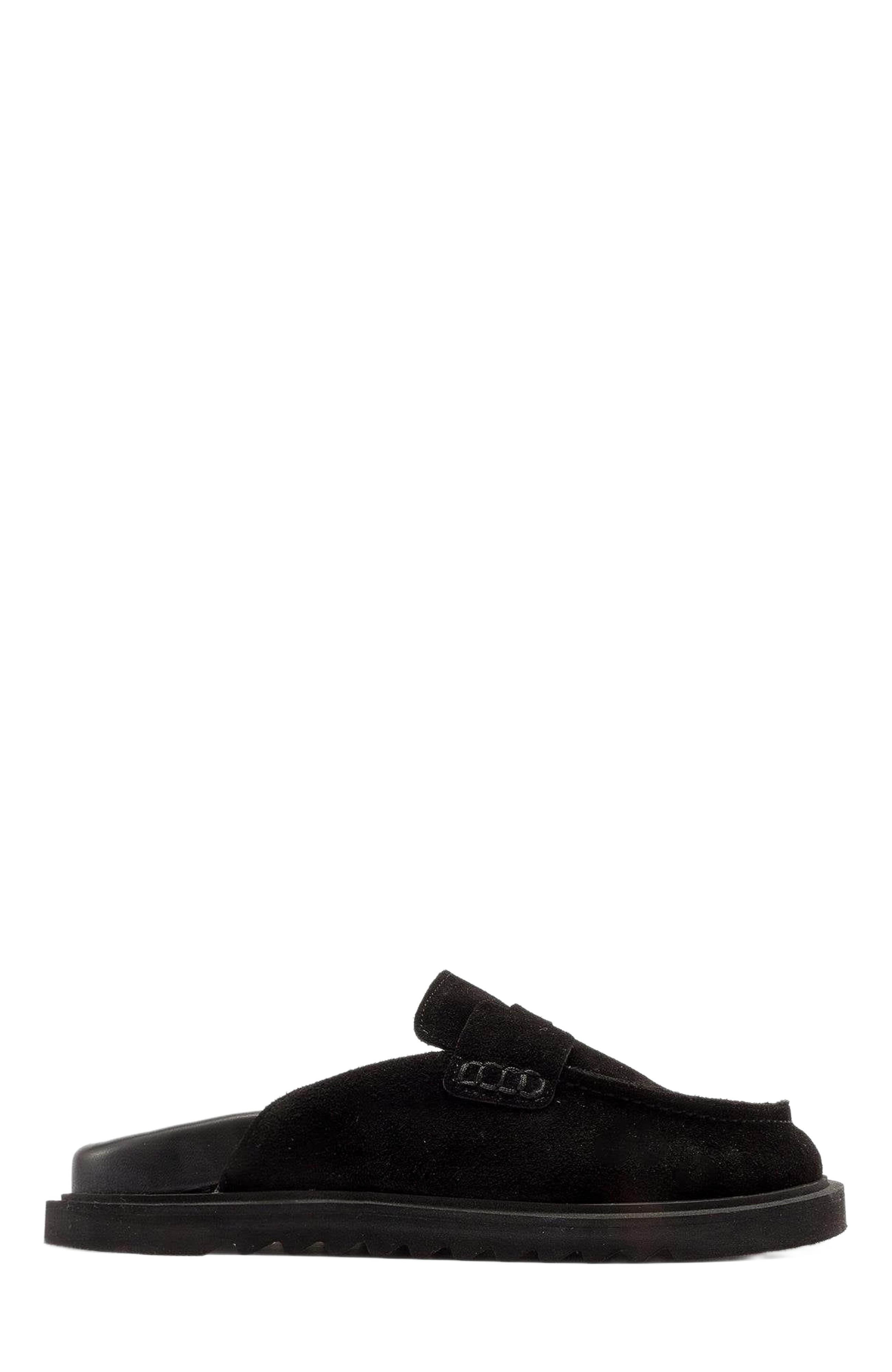 Forever 
Always Shoes Laven Suede Leather Clogs, Main, color, Black Suede Leather