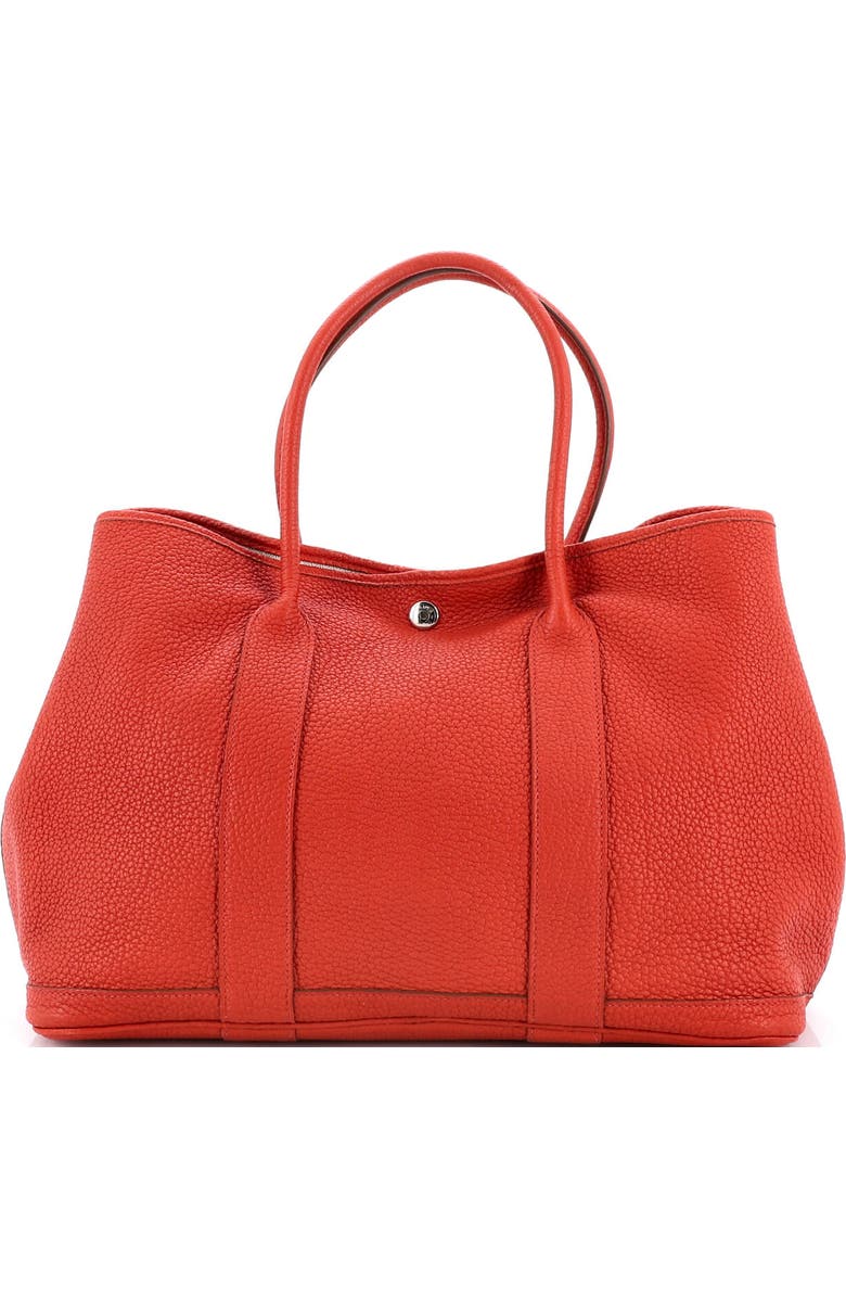 Pre-Owned Hermes Garden Party Tote Leather 36, Alternate, color, Rouge Duchesse