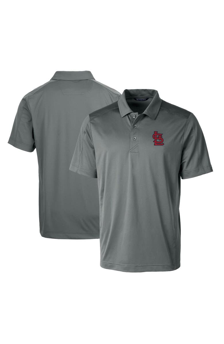 Cutter & Buck Men's Cutter & Buck Steel St. Louis Cardinals Prospect Textured Stretch Polo, Main, color, Steel