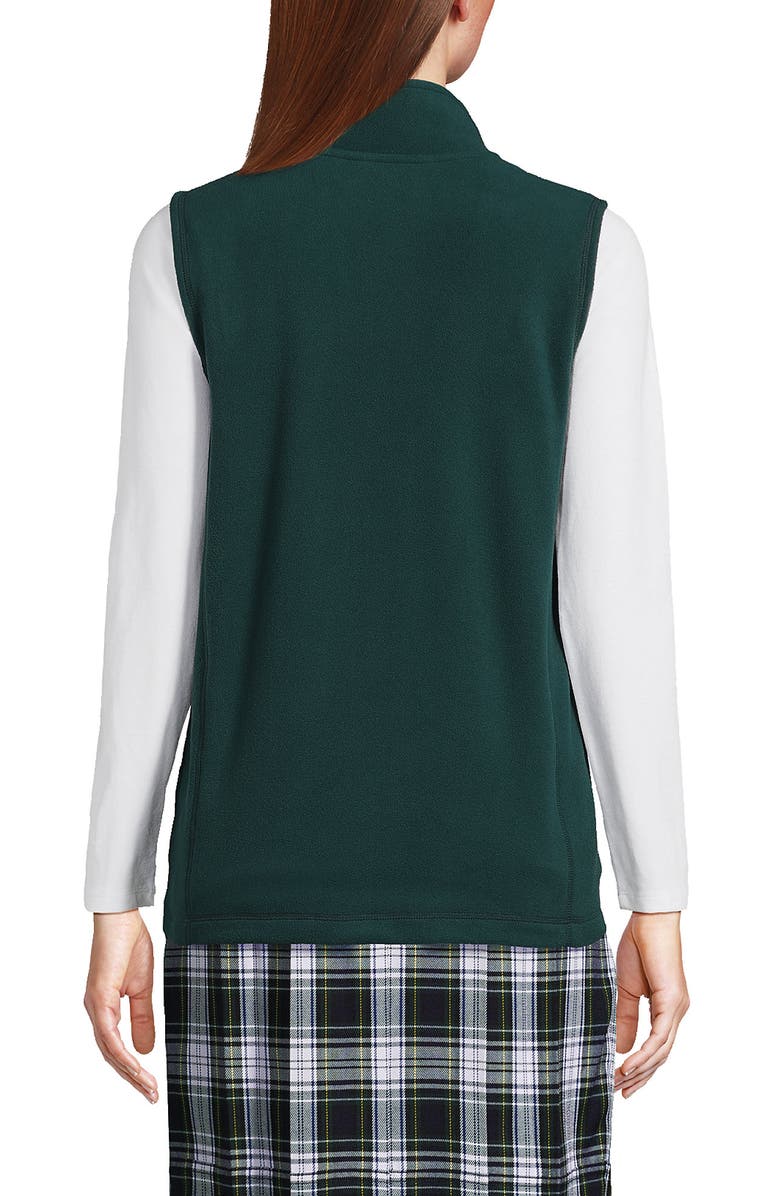 Lands' End Lightweight Fleece Vest, Alternate, color, Evergreen
