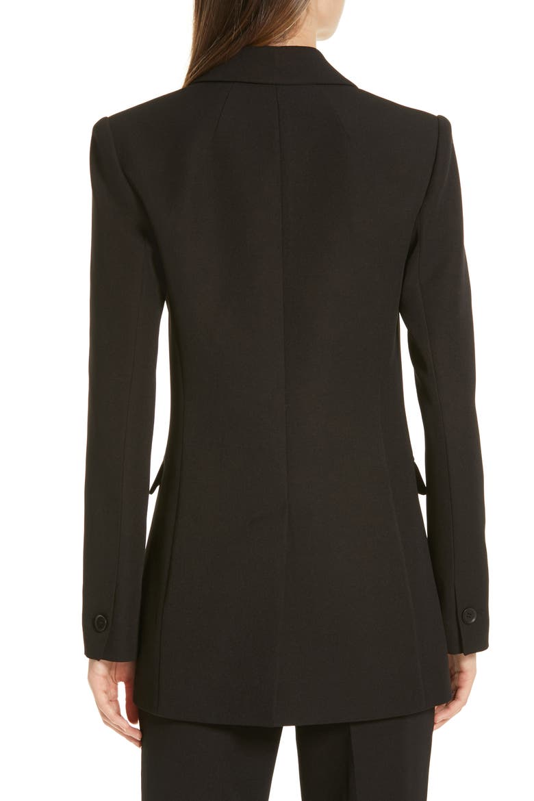 Eva Double Breasted Jacket, Alternate, color, BLACK