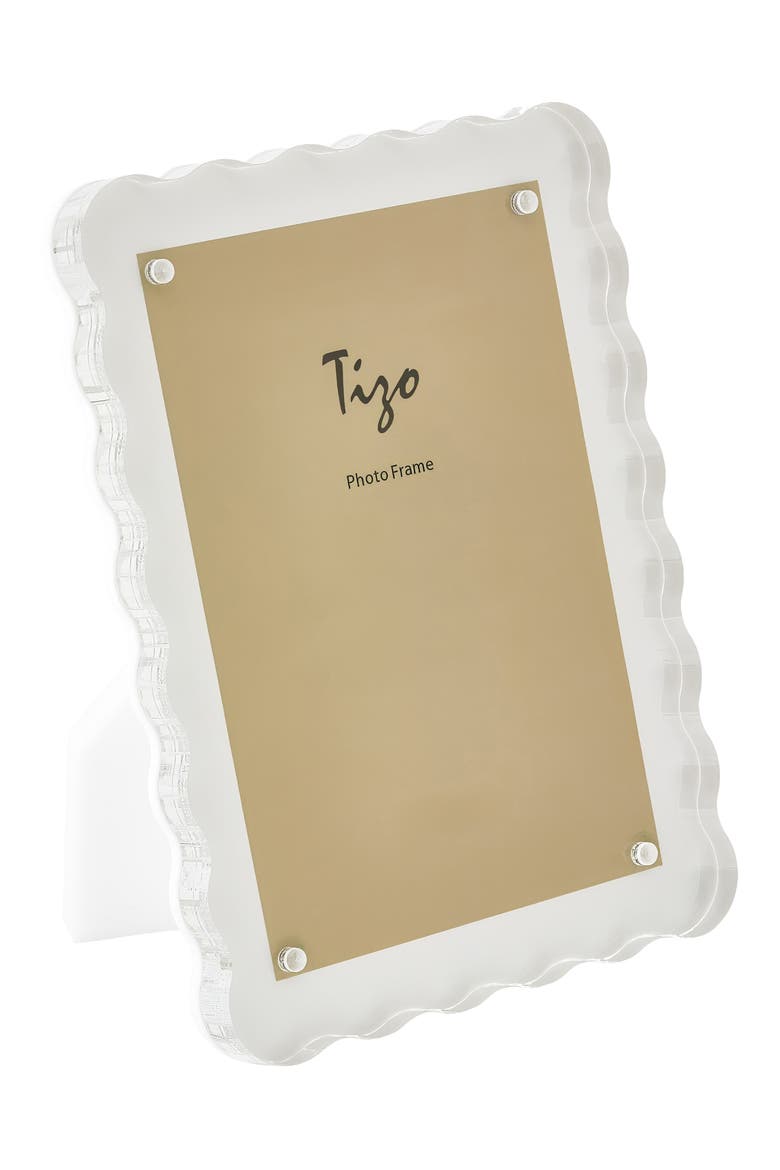 Wave Lucite® Easel Picture Frame, Main, color, WHITE