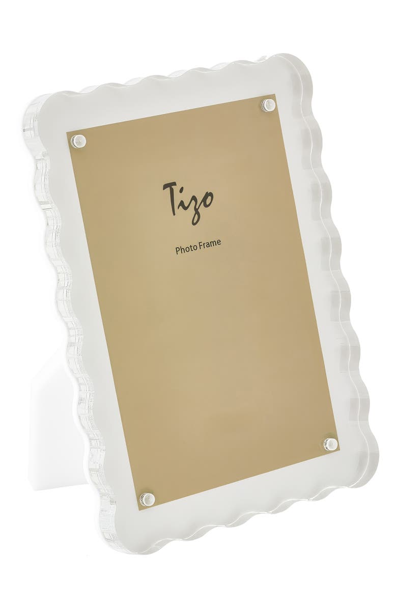 Tizo Wave Lucite<sup>®</sup> Easel Picture Frame, Main, color, White