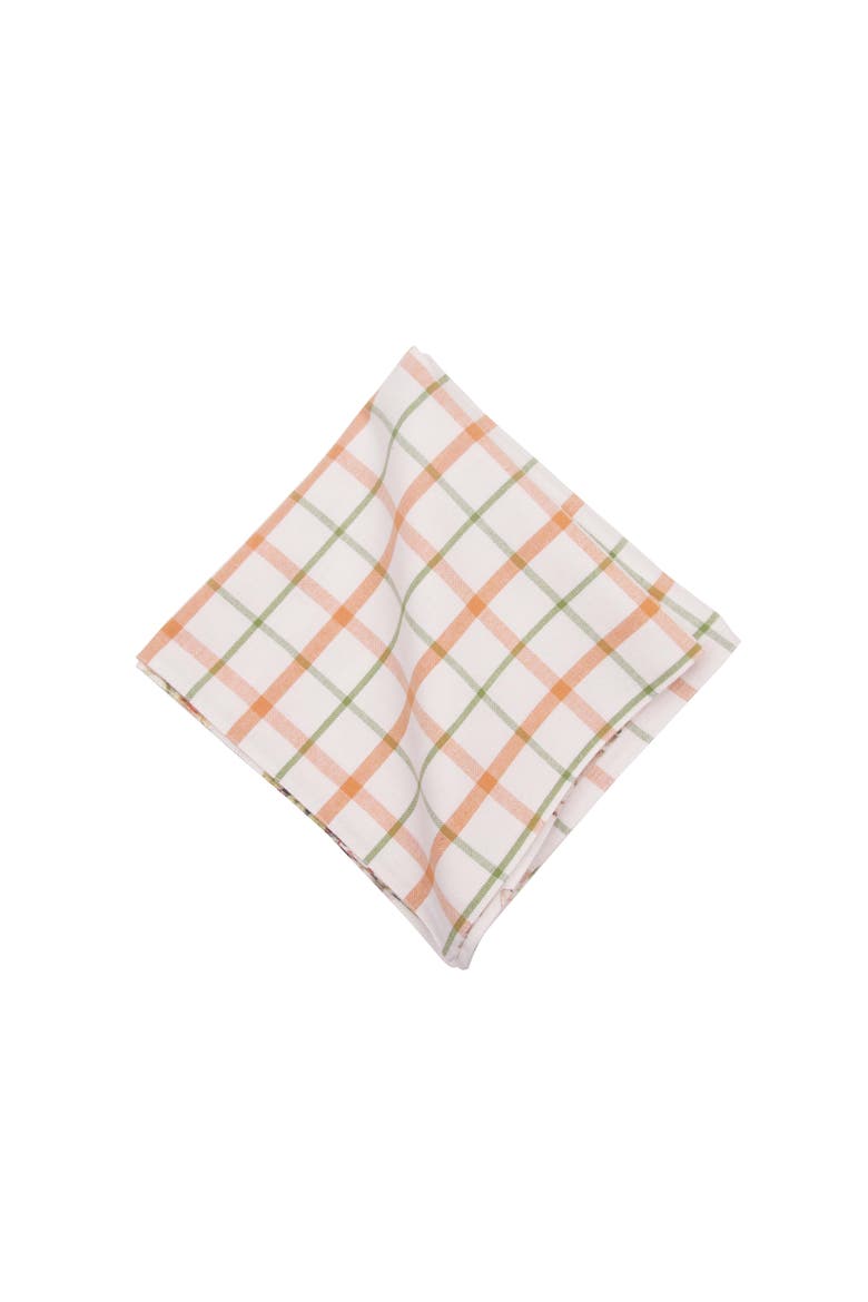 Little Garden Easter Rabbit Bunnies Graphic Print Set of 6 Cloth Napkins, Alternate, color, Orange