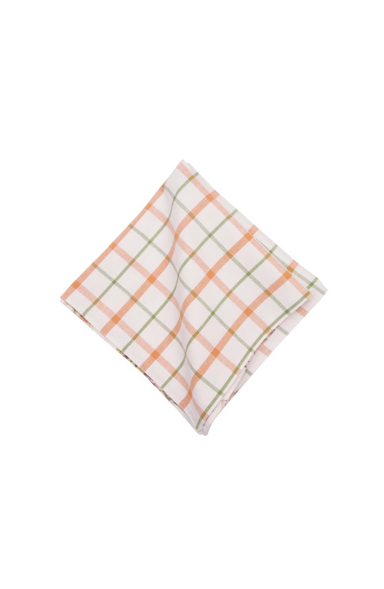 C&F Home Little Garden Easter Rabbit Bunnies Graphic Print Set of 6 Cloth Napkins, Alternate, color, Orange