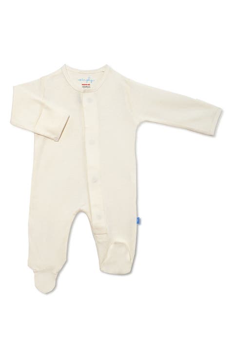 Solid Organic Cotton Magnetic Footie (Baby)