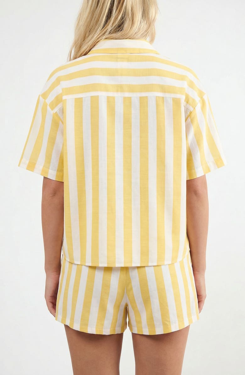 Viens Avec Moi The Paloma Stripe Shirt, Alternate, color, Yellow