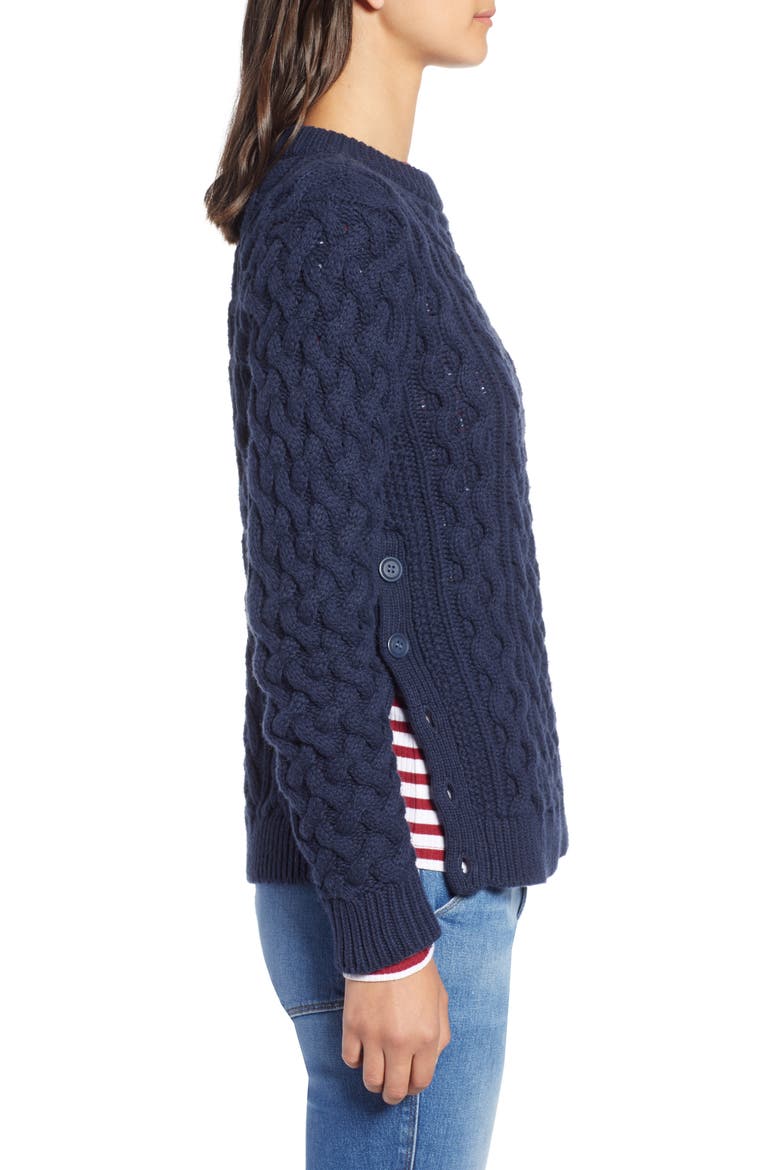 Fisherwoman Crewneck Pullover Sweater, Alternate, color, NAVY BLAZER