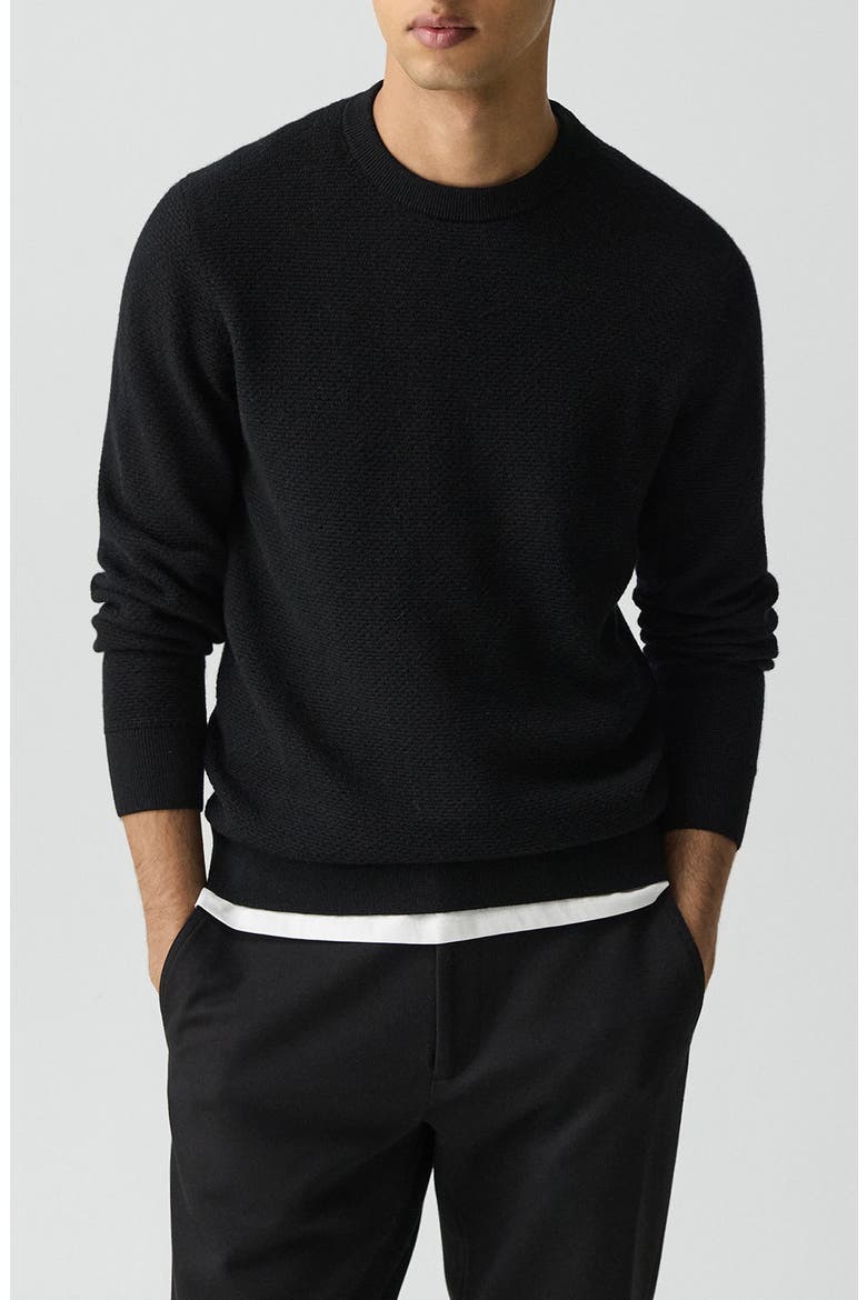 Maden T.Novo Crewneck Wool Sweater, Main, color, BLACK - 001