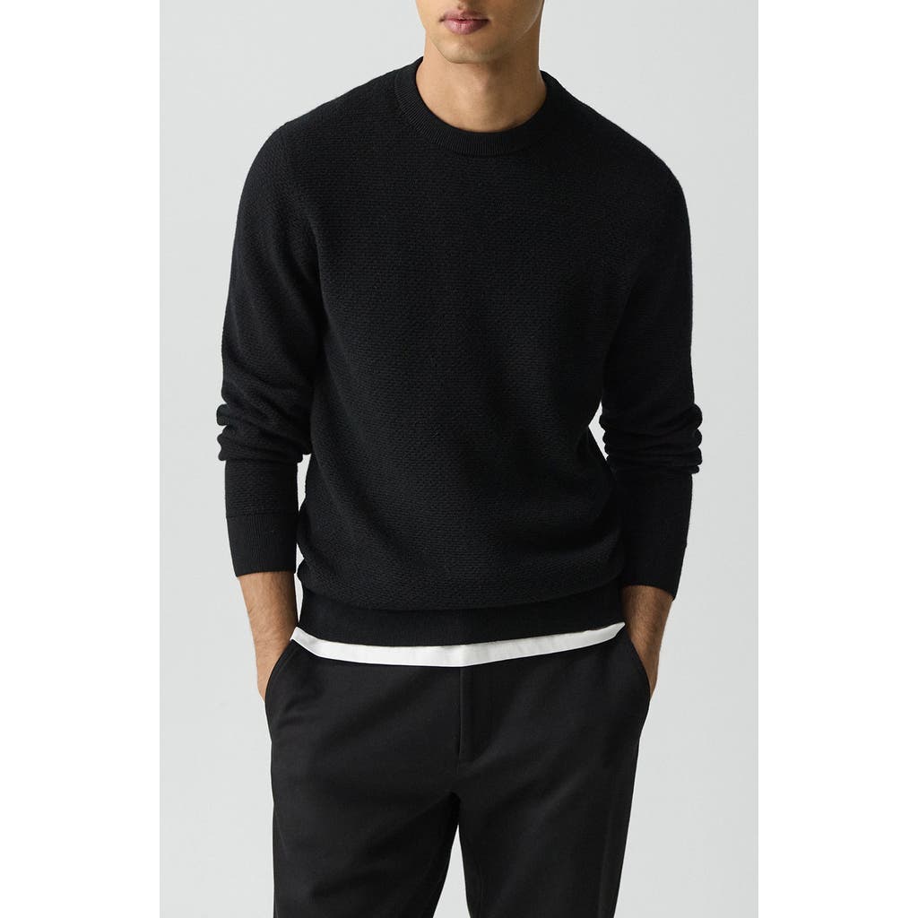 Theory Maden T.novo Crewneck Wool Sweater In Black