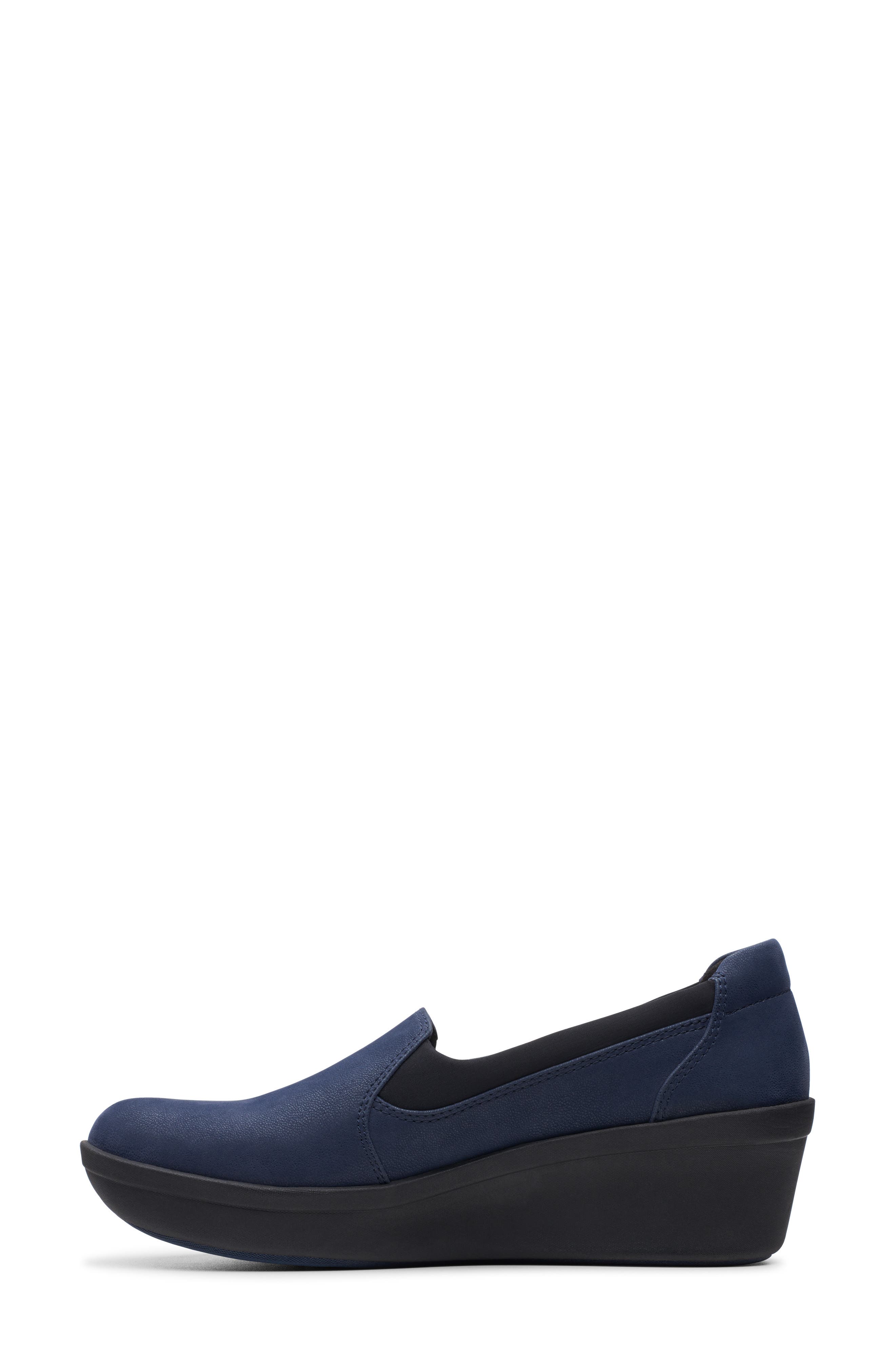 Step Rose Moon Wedge Loafer, Alternate, color, NAVY FABRIC