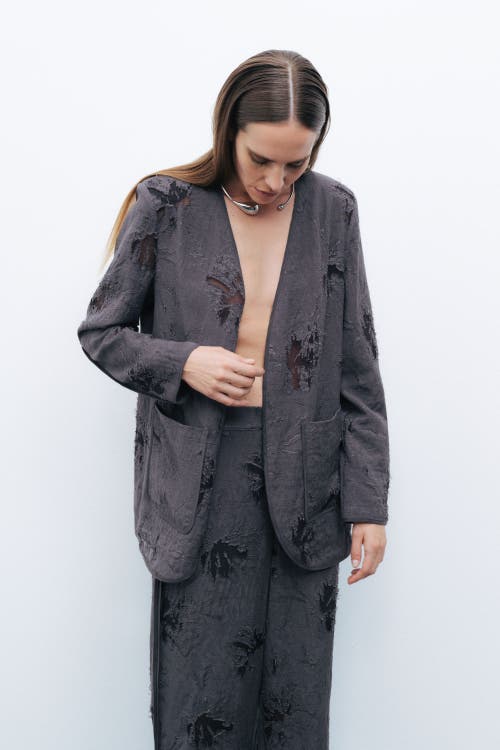 Shop Nocturne Jacquard Jacket In Anthracite