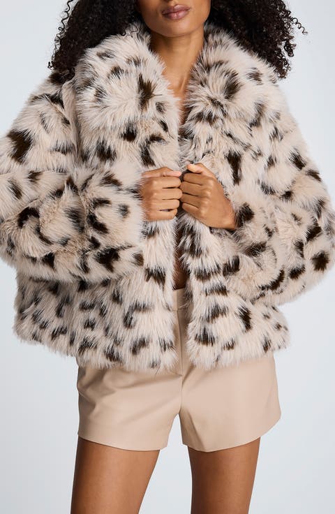 Oversize Faux Fur Crop Jacket