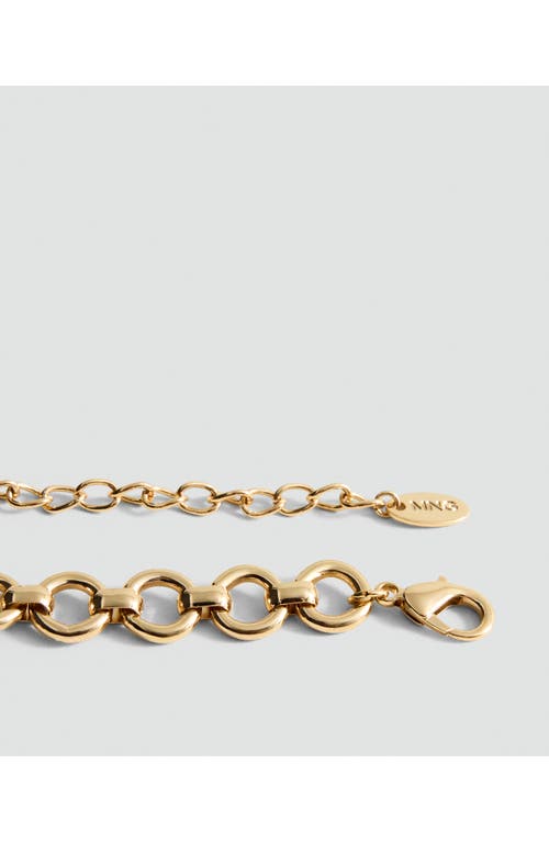 Mango Faux Pearl Necklace In Gold