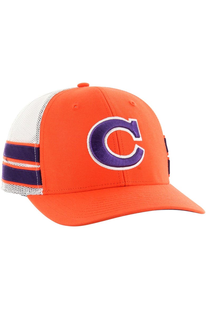 Men's '47 Orange Clemson Tigers Straight Eight Adjustable Trucker Hat, Alternate, color, Orange