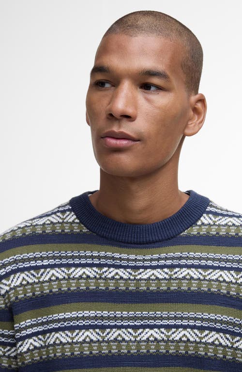 Barbour Topcliffe Patterned Knit Sweater In Blue