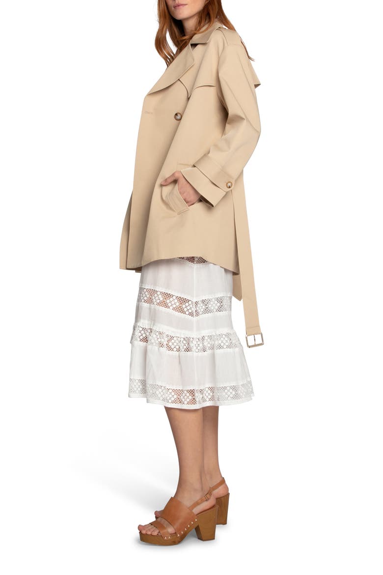 Whispers of Verona Trench Coat, Alternate, color, LIGHT CAMEL