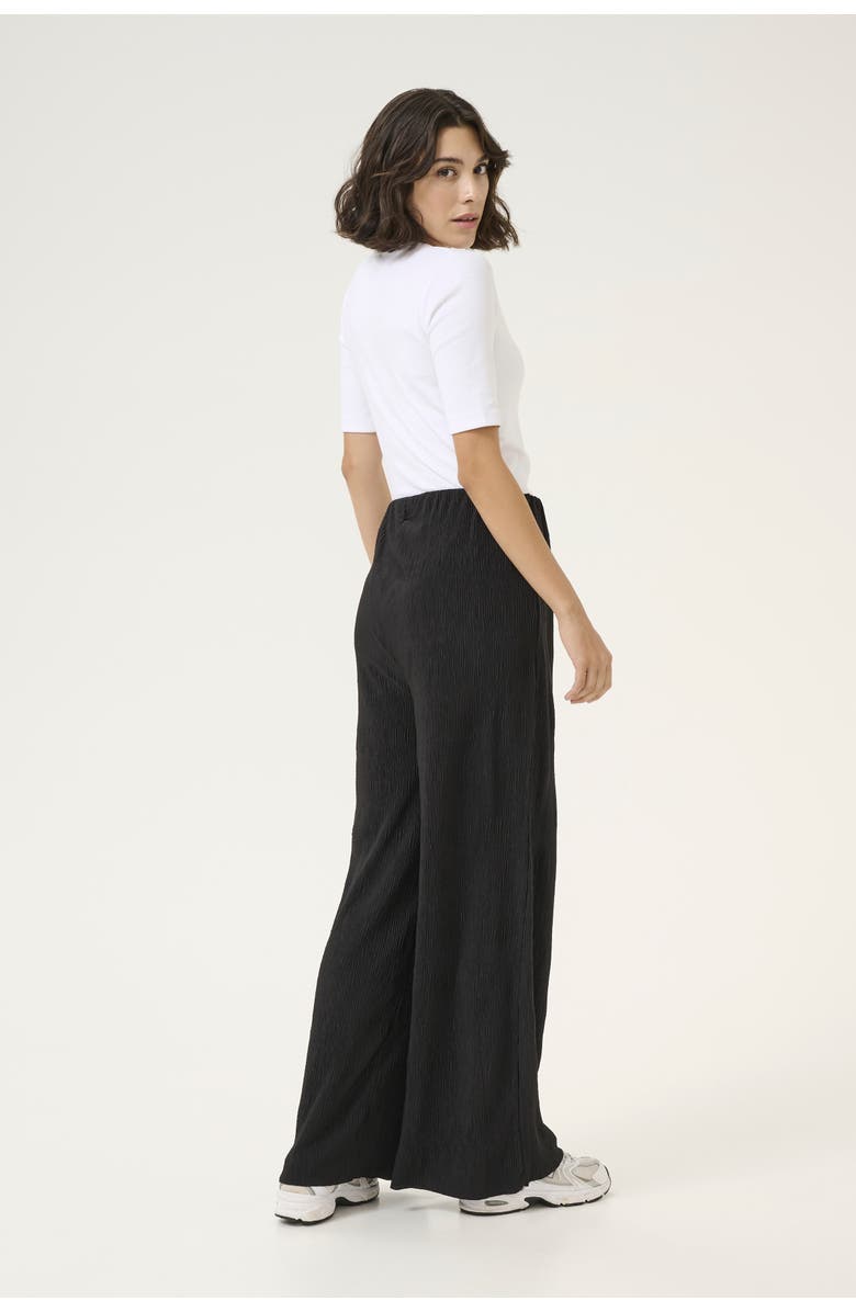 Kaffe KAiben Wide Legs Elastic Waist Trousers, Alternate, color, Black Deep