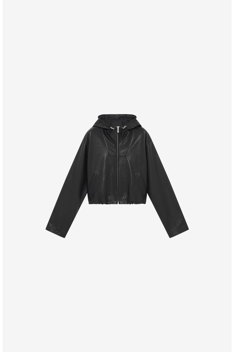 Tulum Leather Jacket, Alternate, color, Black