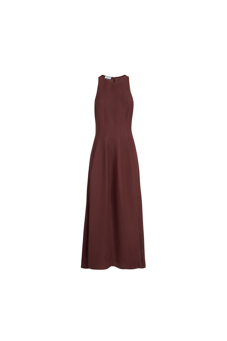 Fluid dress, Alternate, color, Bordeaux
