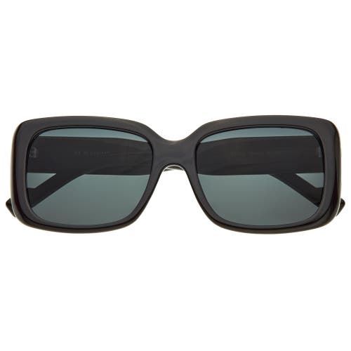 Bertha Ladies Black Rectangular Sunglasses Brsbr052c1 In Black/black