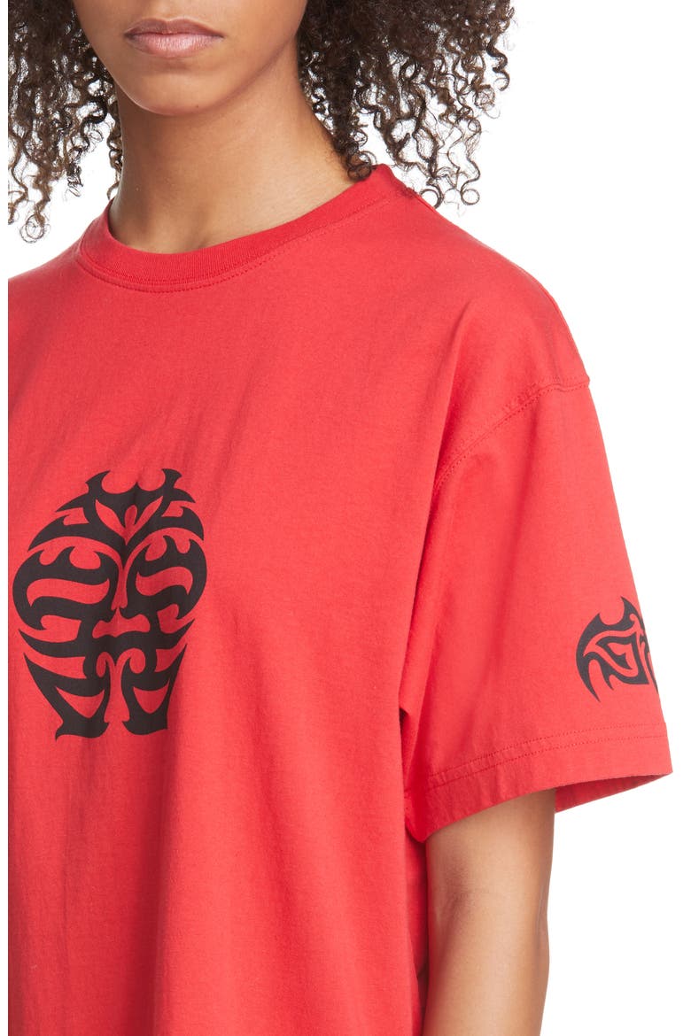 Good Fortune Cotton Tee, Alternate, color, RED