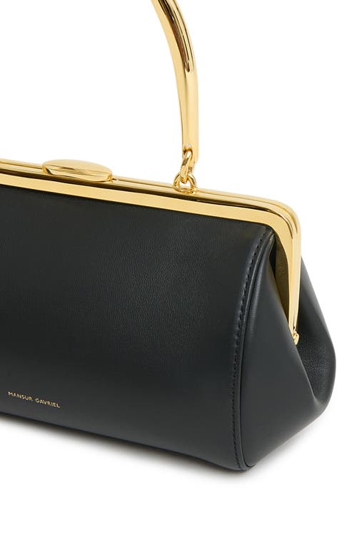 Mansur Gavriel Pina Metal Handle Evening Mini Bag In Black