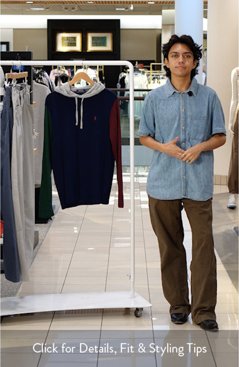 Colorblock Hooded Long Sleeve T-Shirt, sales video thumbnail