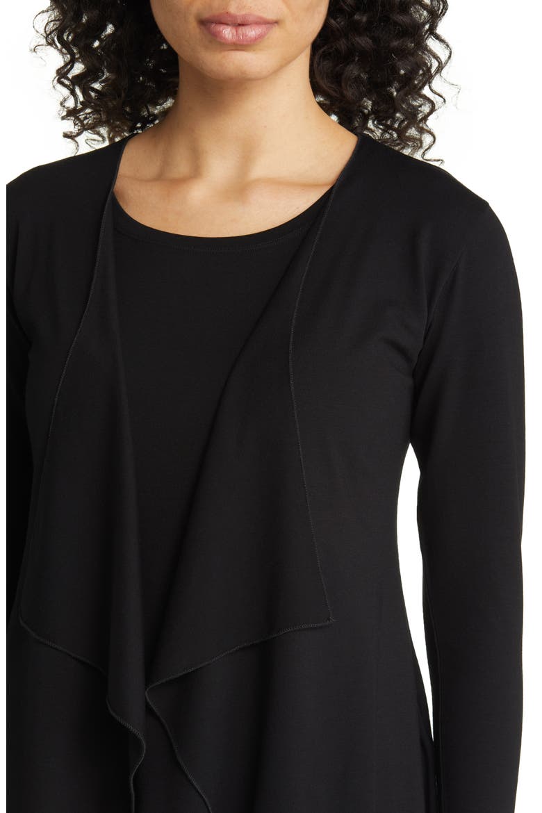 Itally Open Front Jacket, Alternate, color, BLACK