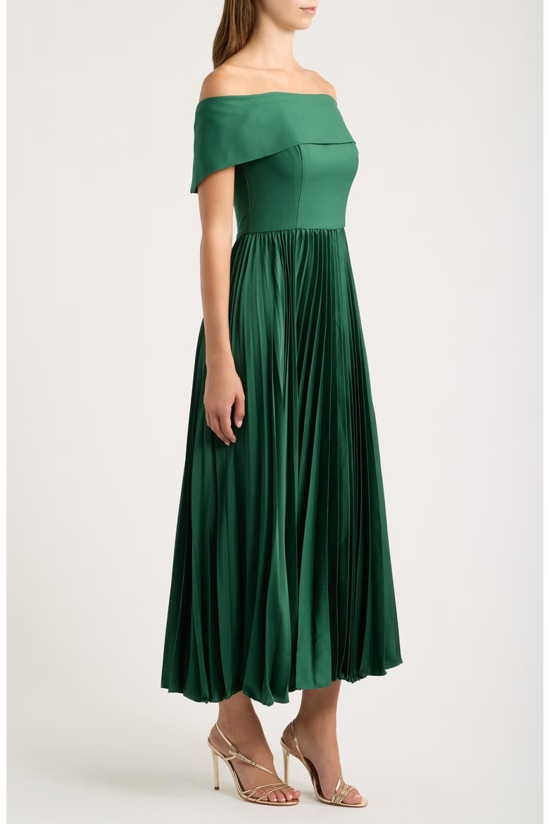 Stockton Off the Shoulder Maxi Dress, Alternate, color, EMERALD