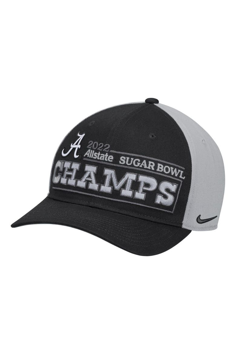 Men's Nike Black Alabama Crimson Tide 2022 Sugar Bowl Champions Locker Room CL99 Adjustable Hat, Main, color, Black