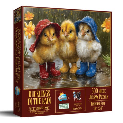 Ducklings in the Rain 500 piece Jigsaw Puzzle for Adults
