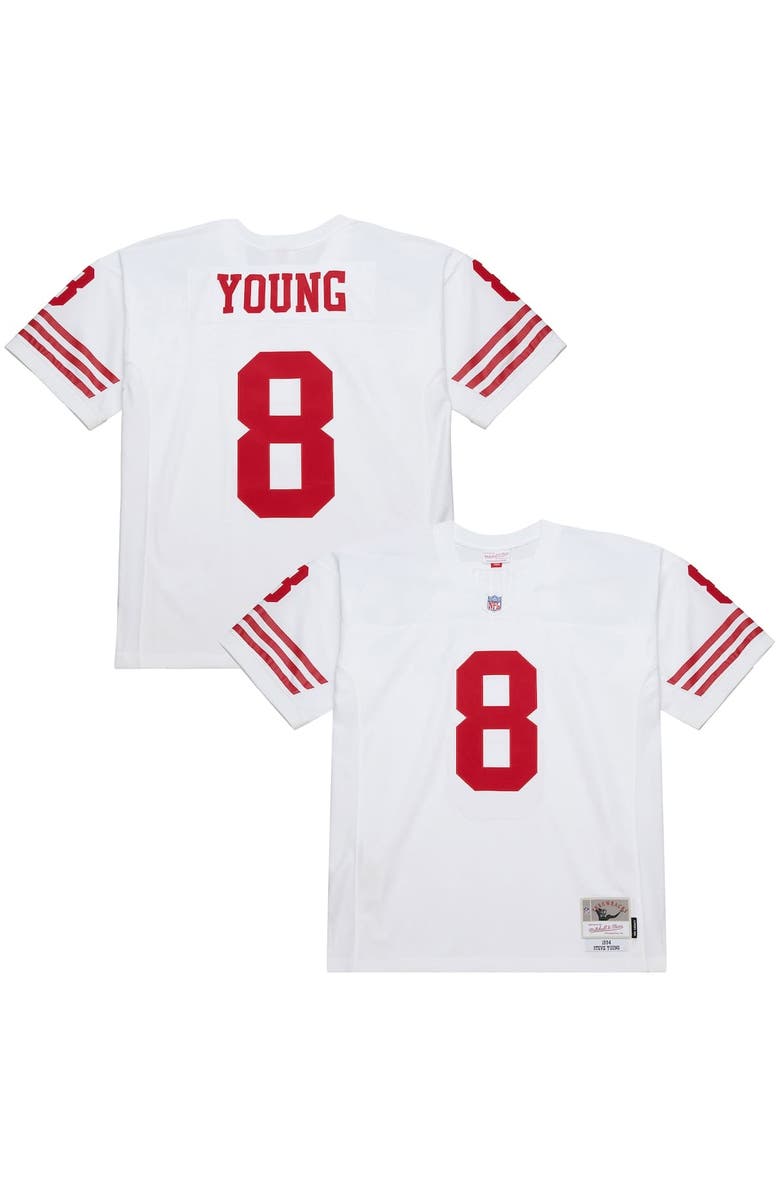 Mitchell & Ness Men's Mitchell & Ness Steve Young White San Francisco 49ers 1994 Legacy Replica Jersey, Alternate, color, White