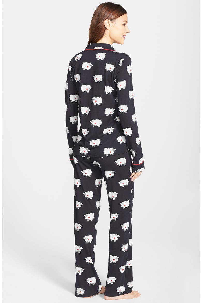 Print Pajamas, Alternate, color, BLACK/ SHEEP