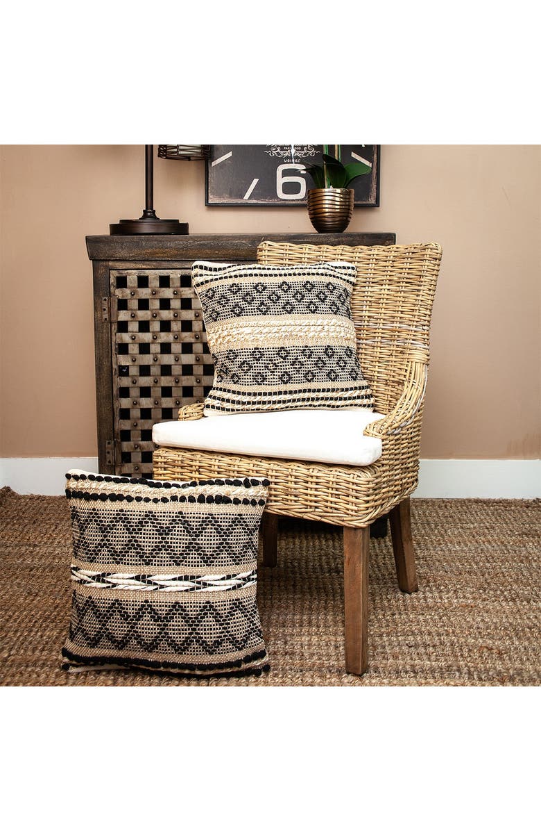 PARKLAND COLLECTION Nate Transitional Brown Throw Pillow, Alternate, color, Brown