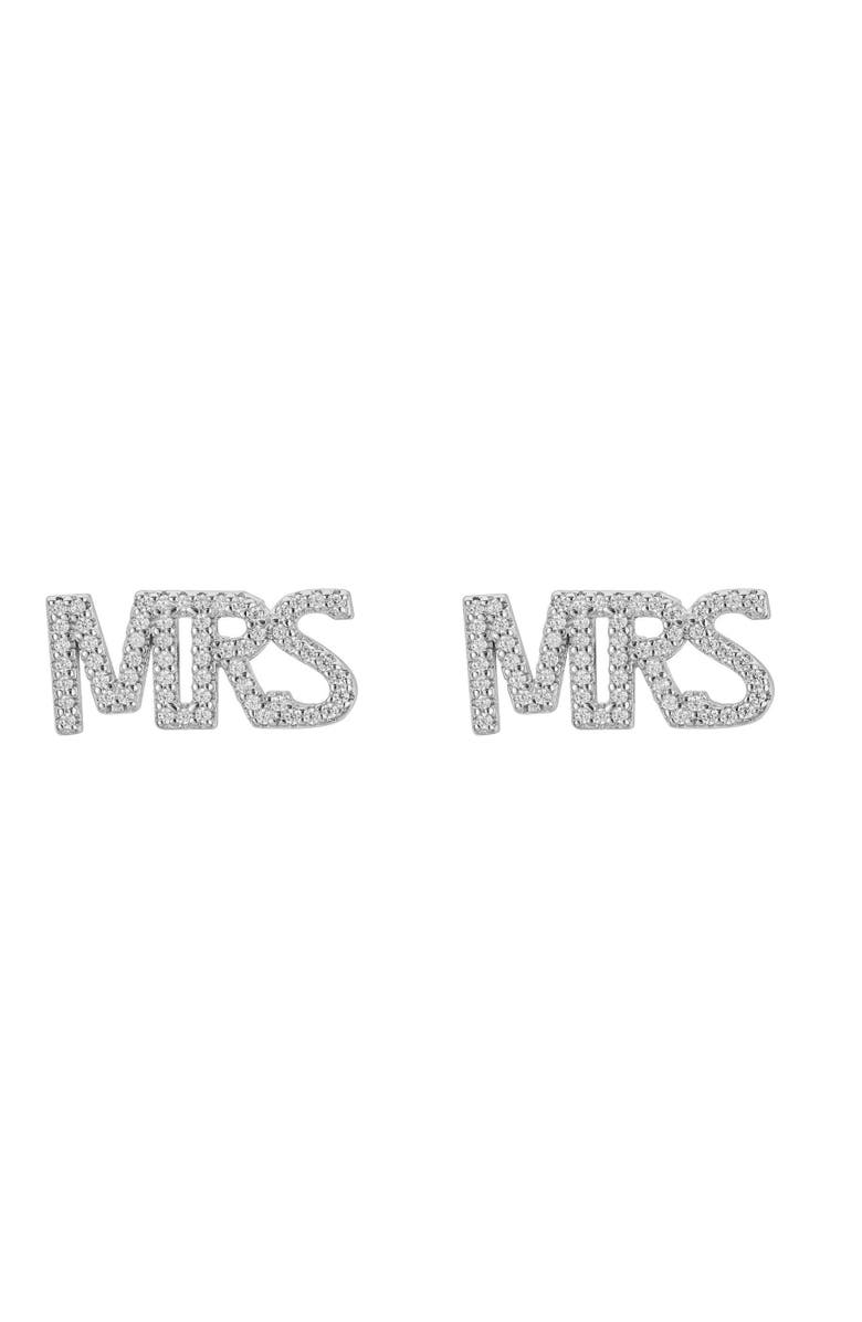 Untamed Petals MRS Crystal Studs, Main, color, Silver