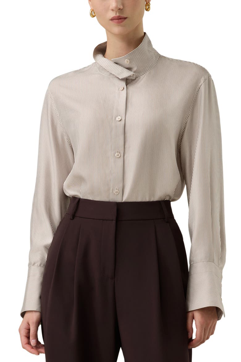 Milano Shirt, Main, color, Marron Stripe
