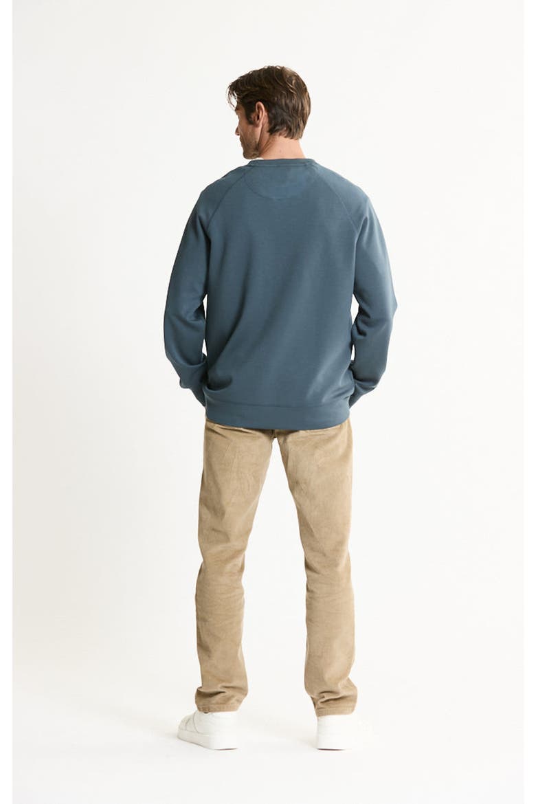 Micro Stripe Raglan Crewneck, Alternate, color, DARK TEAL