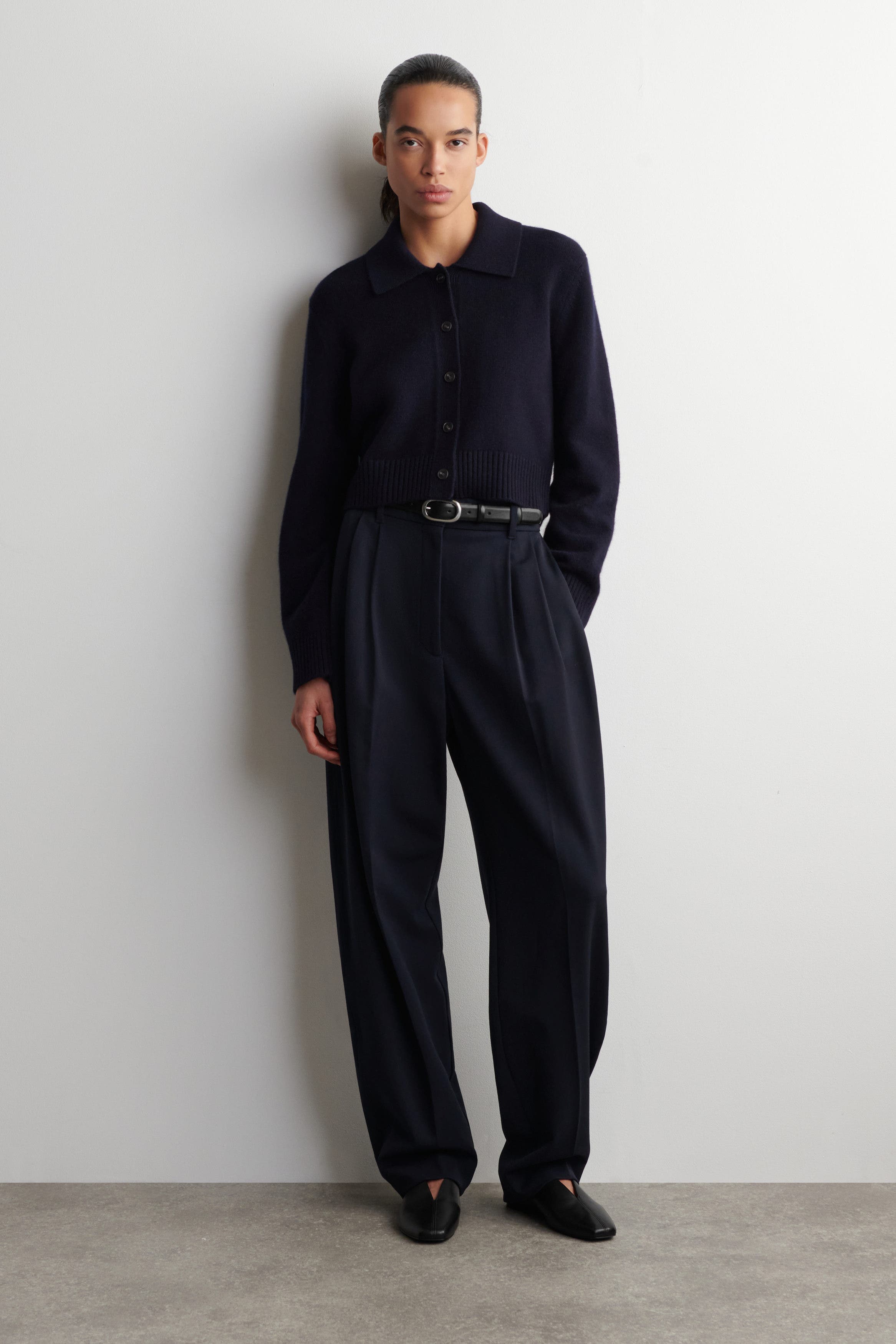 Collared Merino Wool Cardigan - image 4
