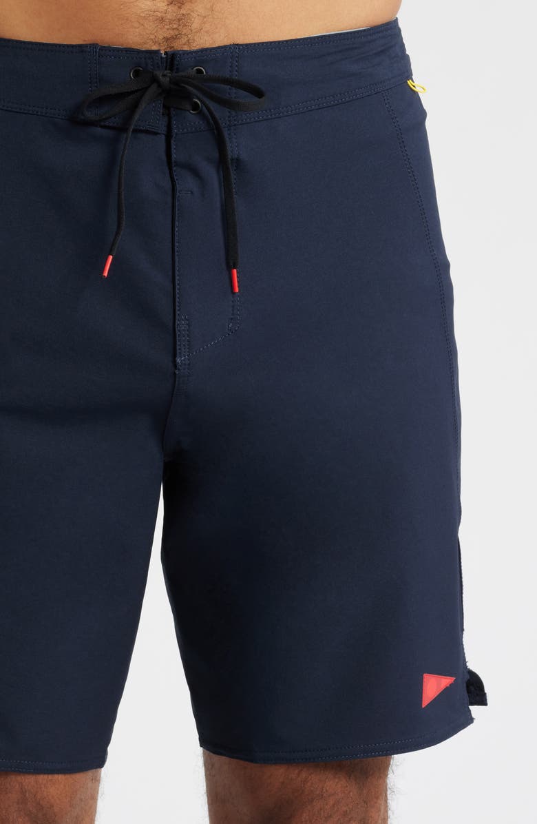 Florence Standard Issue Water Repellent Board Shorts, Alternate, color, Department Navy