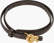 Modenaire Knot Buckle Polished Detail Leather Belt