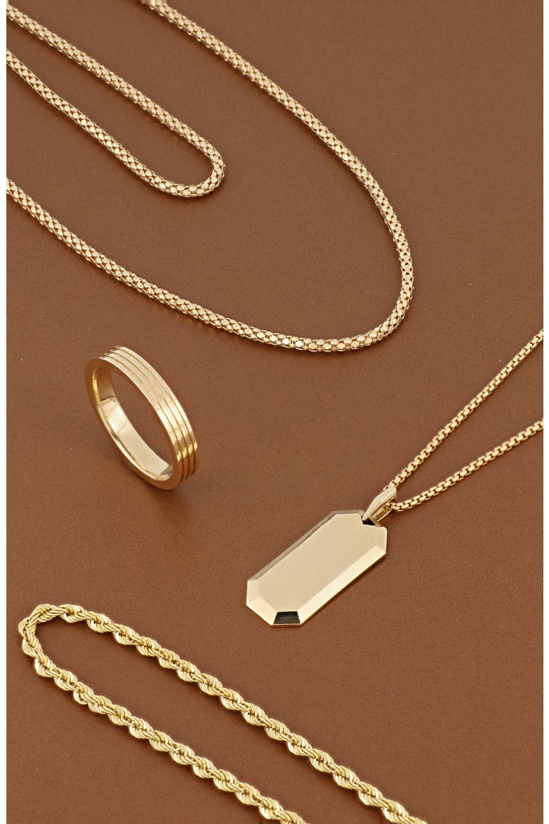 Men's Stripe 14K Gold Ring (Nordstrom Exclusive), Alternate, color, 14K YELLOW GOLD