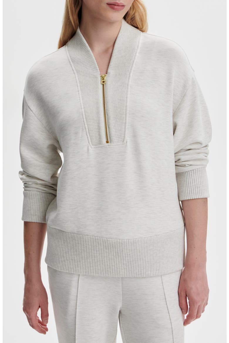 Sally Half Zip Sweatshirt, Main, color, IVORY MARL